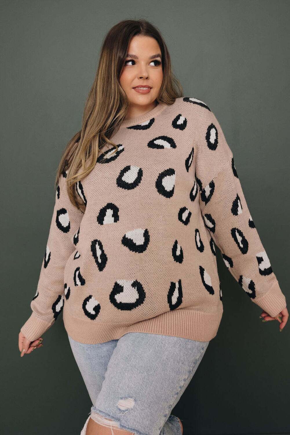 Plus Size - Eden Leopard Sweater
