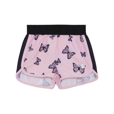 Athletic Shorts Pink With Black Butterflies