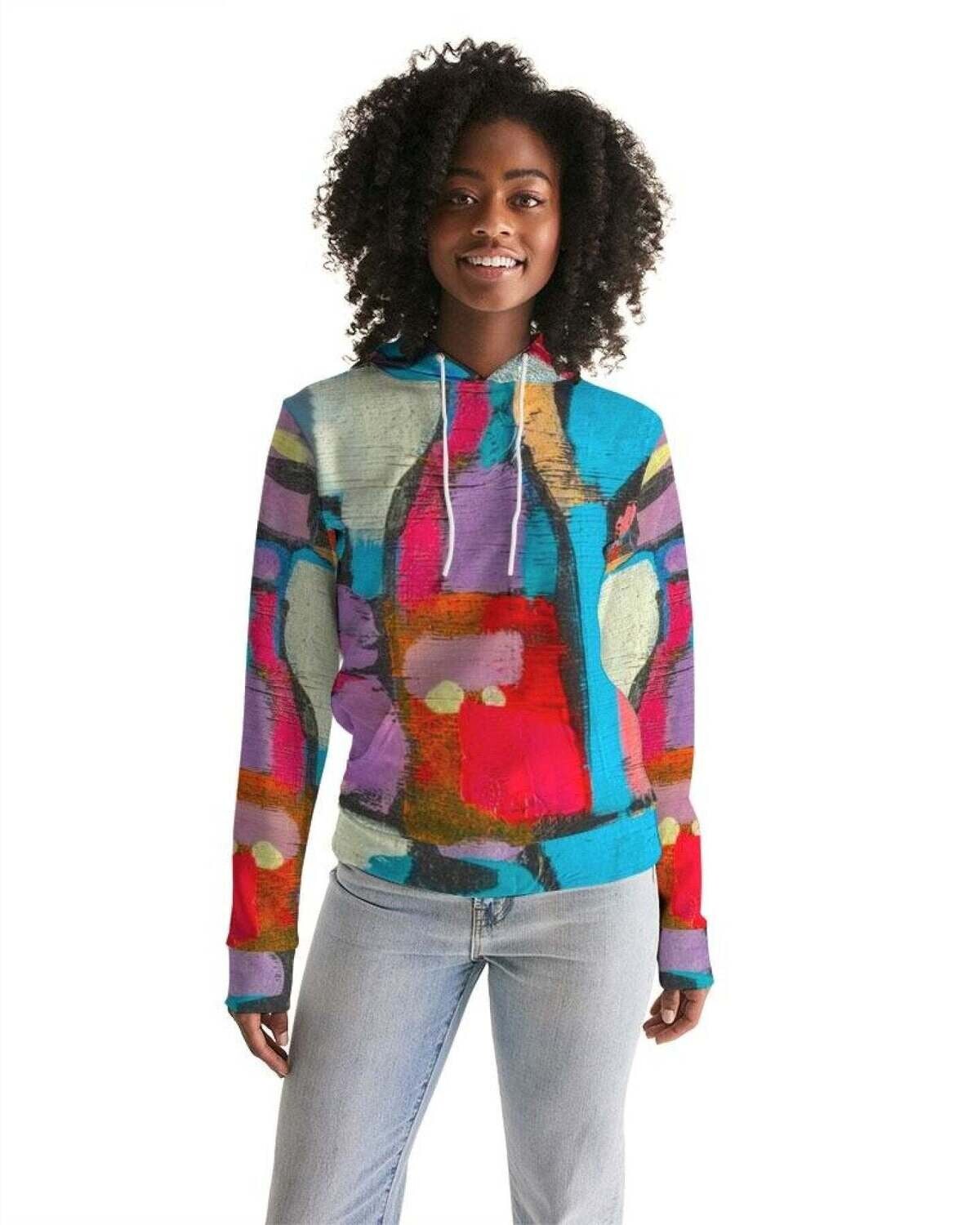 Uniquely You Womens Hoodie - Pullover Hooded Sweatshirt / Multicolor Graphic