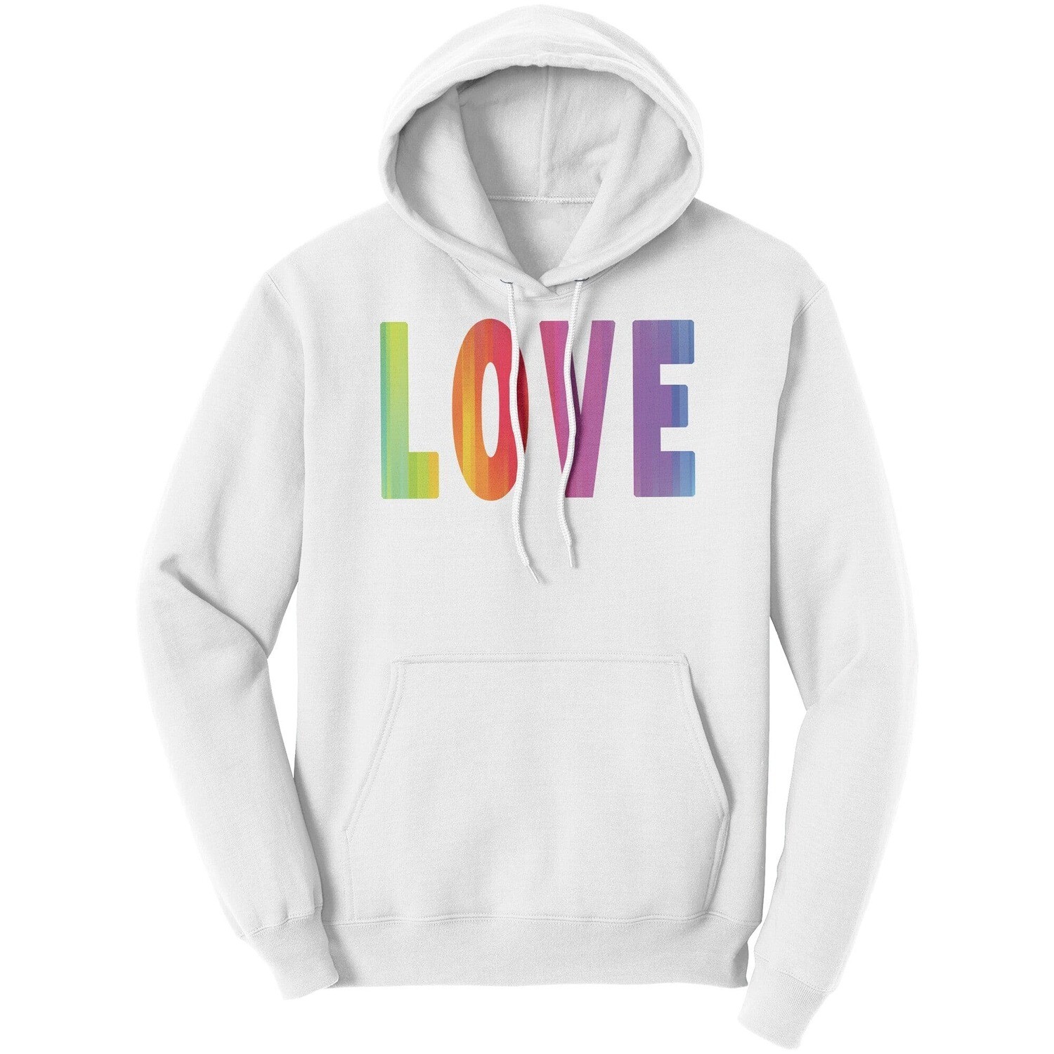 Uniquely You Graphic Hoodie Sweatshirt, Love Rainbow Print Hooded Shirt