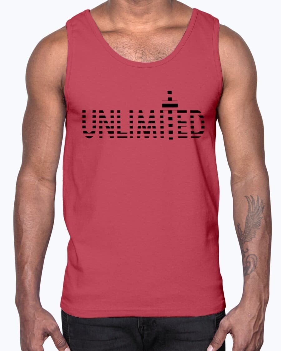 Uniquely You Mens Graphic Tank Top, Unlimited Word Art T-Shirt