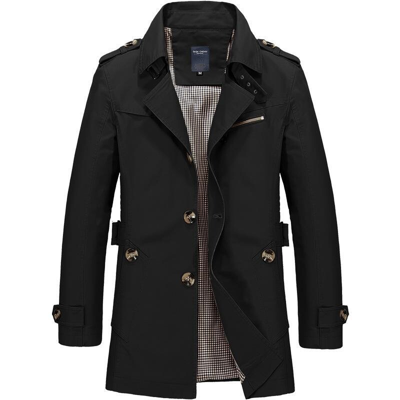 Windbreaker Single-breasted jacket coat for men