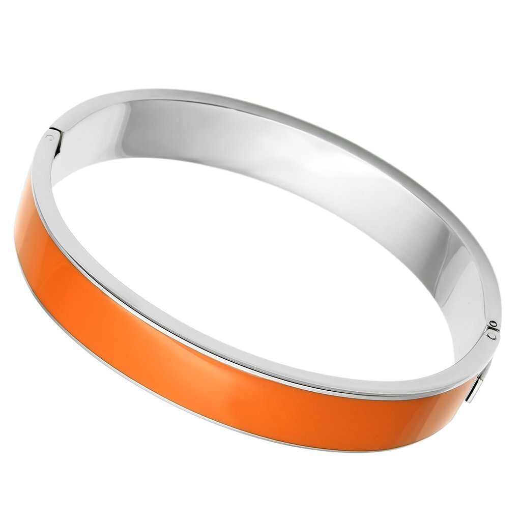 TK788 - High polished (no plating) Stainless Steel Bangle with Epoxy 