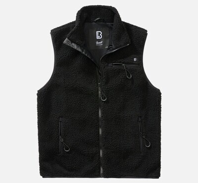 Black Teddy fleece men's vest