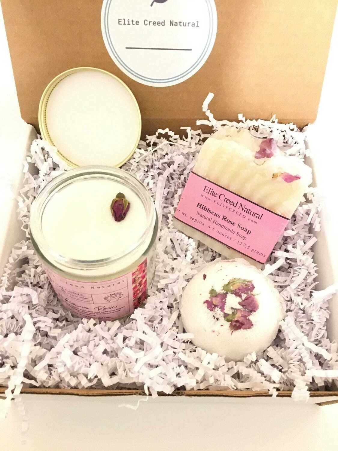 Hibiscus Rose Candle Gift Set