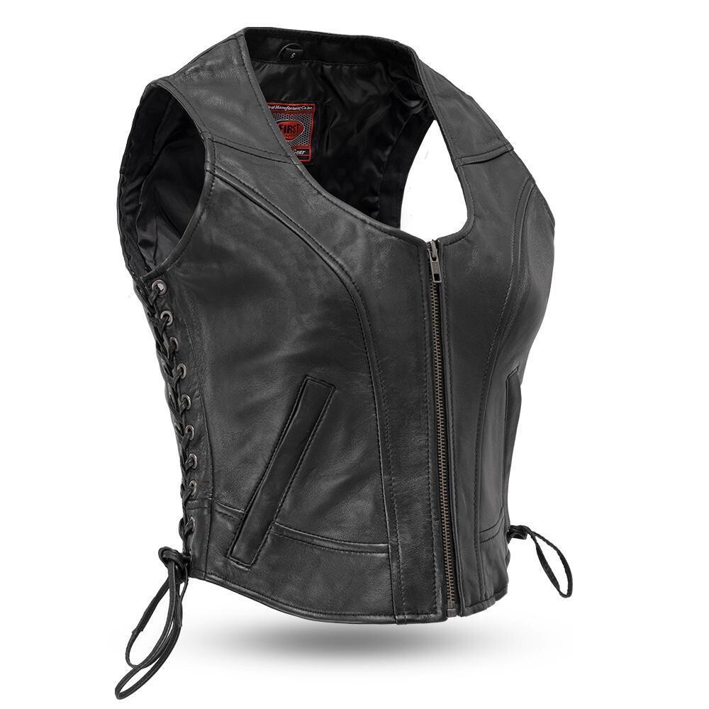 Zara - Women's Motorcycle Leather Vest