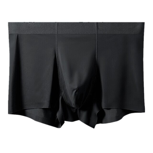 Sexy Men Boxers Shorts Seamless Underwear Man Panties Solid Ice Silk