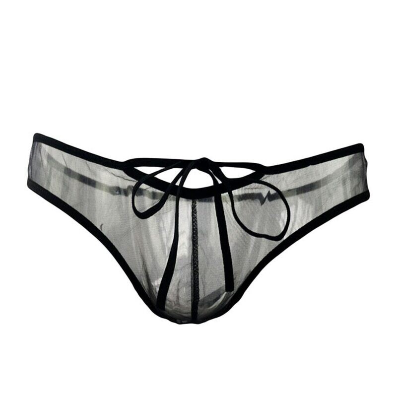 Sexy Thong Tether Bulge Pouch Enhancing Sheer Briefs