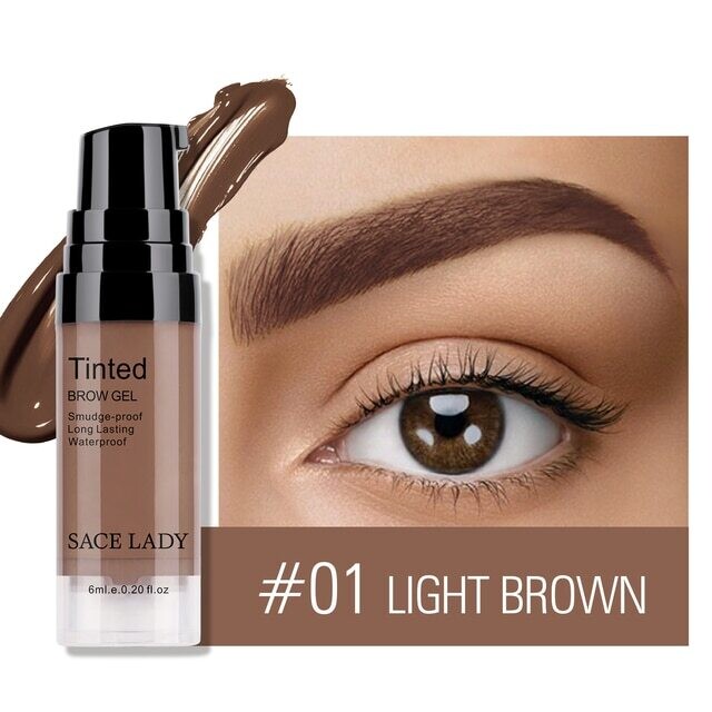 6 Colors 6ml Makeup Eyebrow Cream Gel Waterproof Long Lasting Smooth
