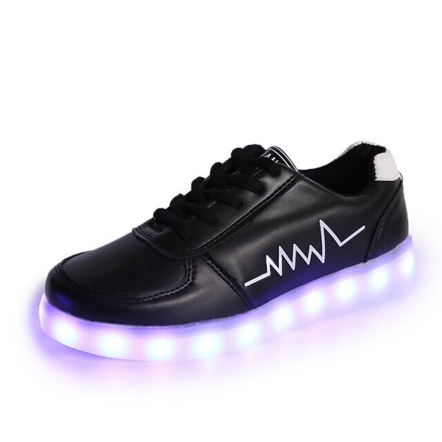 Size 27-44 Usb Charging Lightning Glowing Sneakers With Light Led