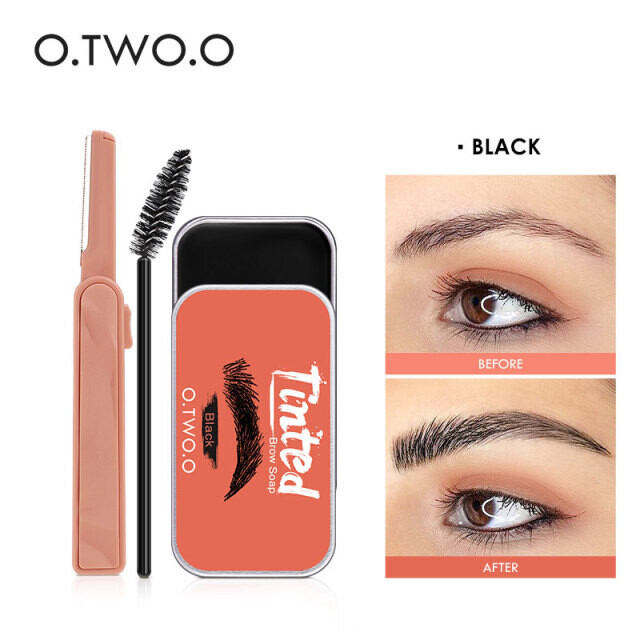 O.two.o Eyebrow Soap Wax With Trimmer Fluffy Feathery Eyebrows Pomade