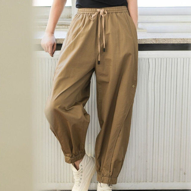 2021 New Arrival Summer Women Casual Loose Cotton Ankle length Pants