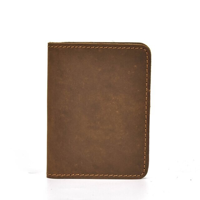 New Leather Wallet Men Card Holder Vintage Women's Short Wallet