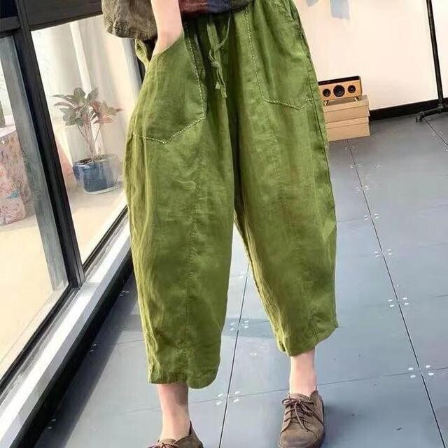 2021 New Arrival Summer Arts Style Women Loose Casual Elastic Waist