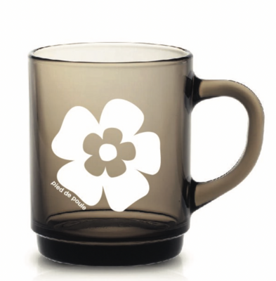 Mug retro Gris Myosotis