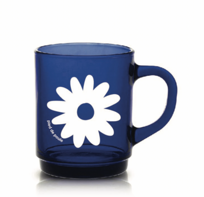 Mug retro Bleu Marguerite