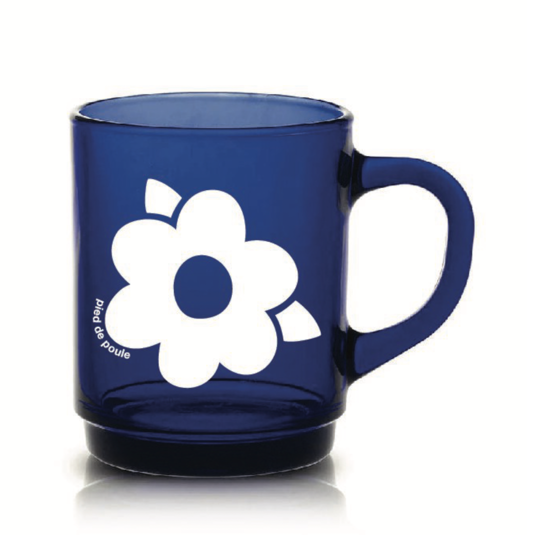 Mug retro Bleu Primevère
