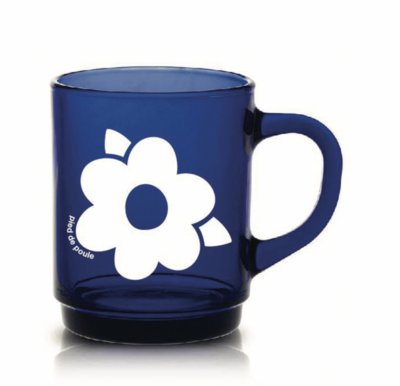 Mug retro Bleu Primevère