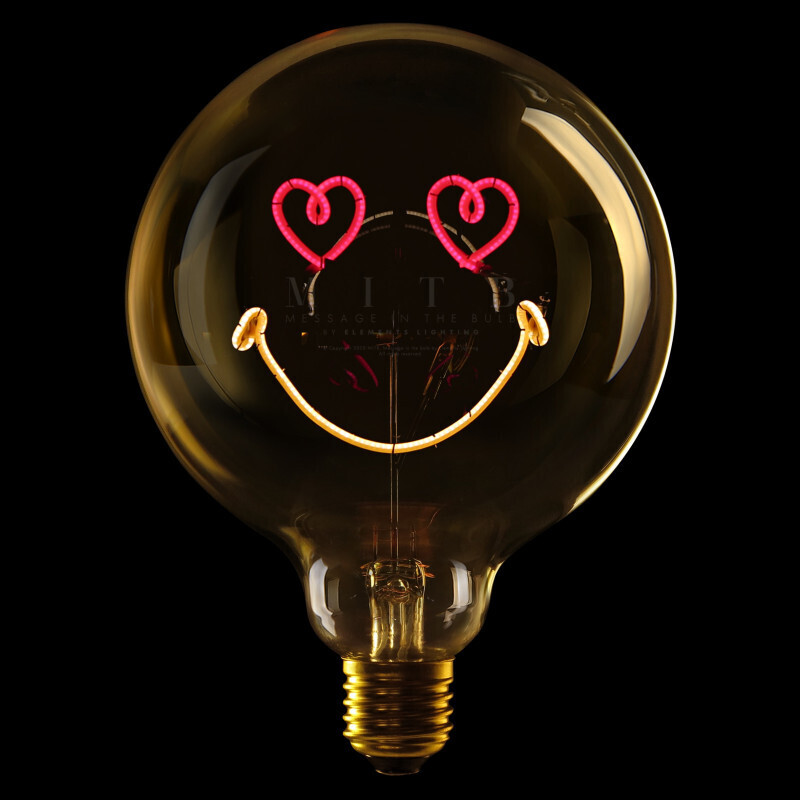 Ampoule Smiley Love- Rouge et ambre