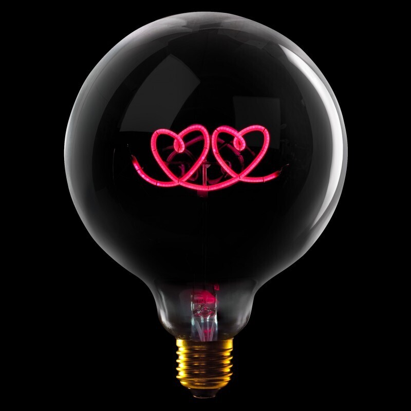 Ampoule Double Cœur- Rouge