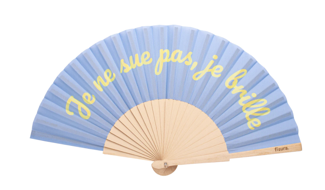 Eventail "JE NE SUE PAS, JE BRILLE