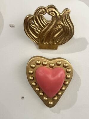 Ex-voto Coeur Simple Or et Bazooka