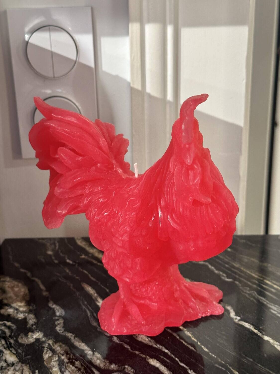 Coq  en cire Fuchsia