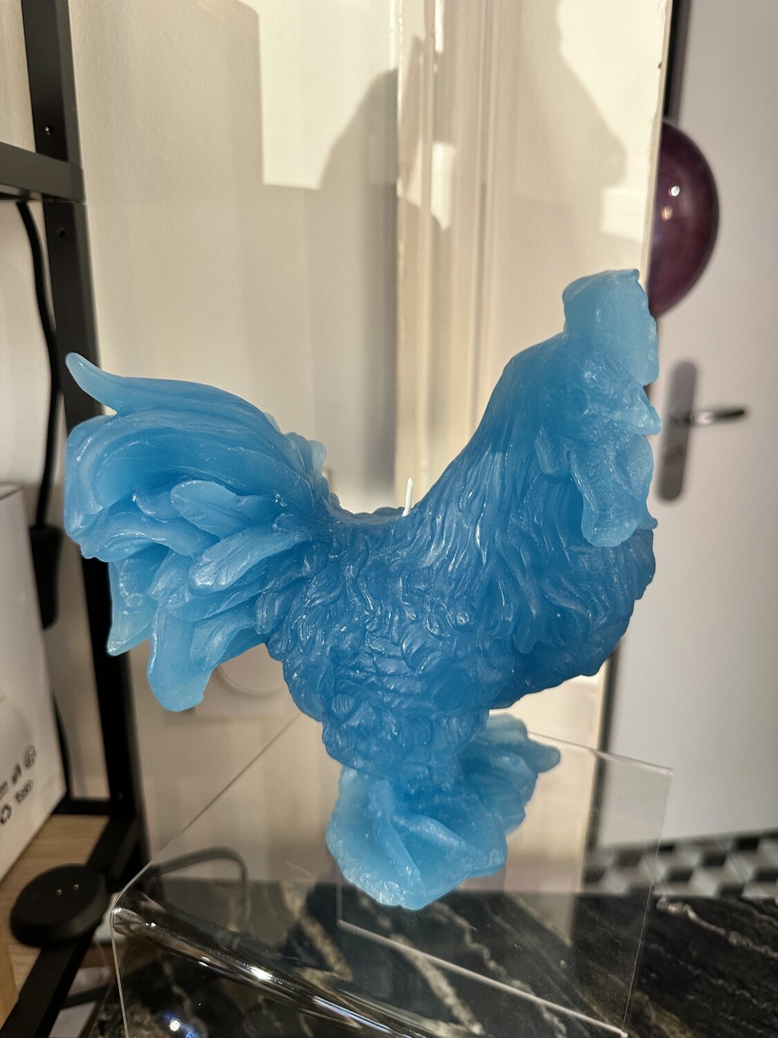 Coq en cire Turquoise