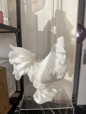 Coq en cire Blanc