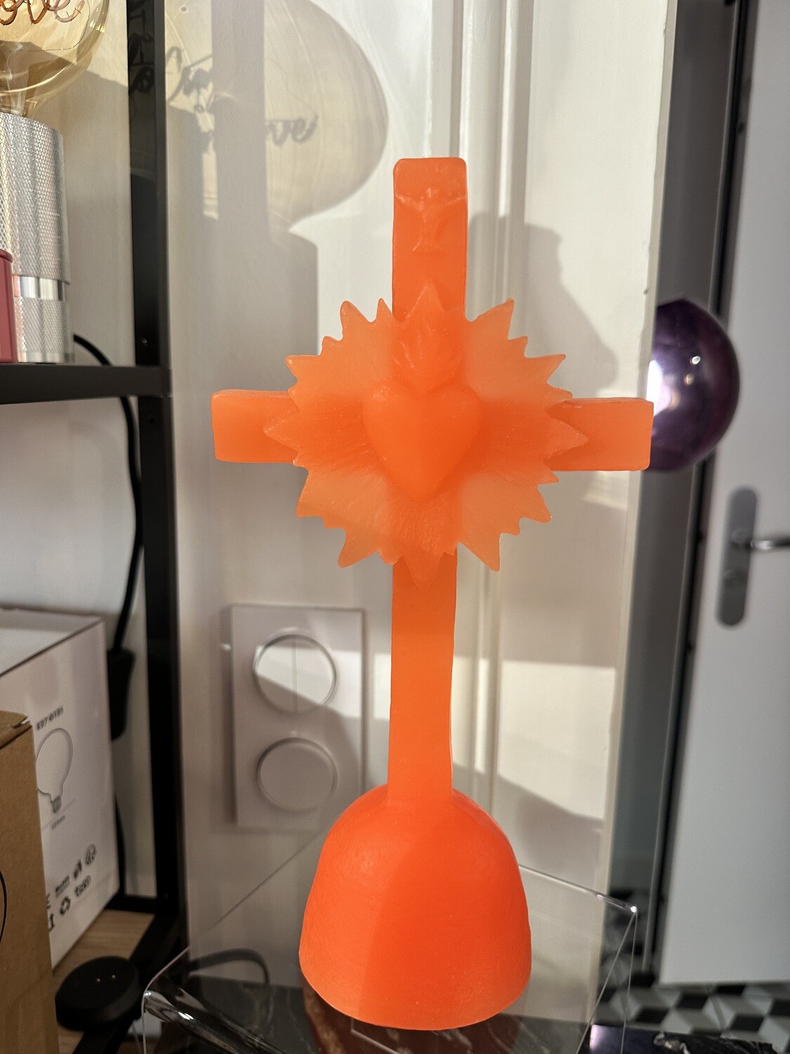 Coeur de Lumière Orange Fluo
