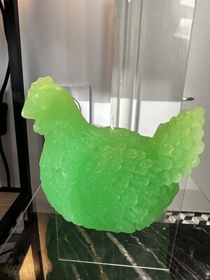 Poule en cire Vert Fluo