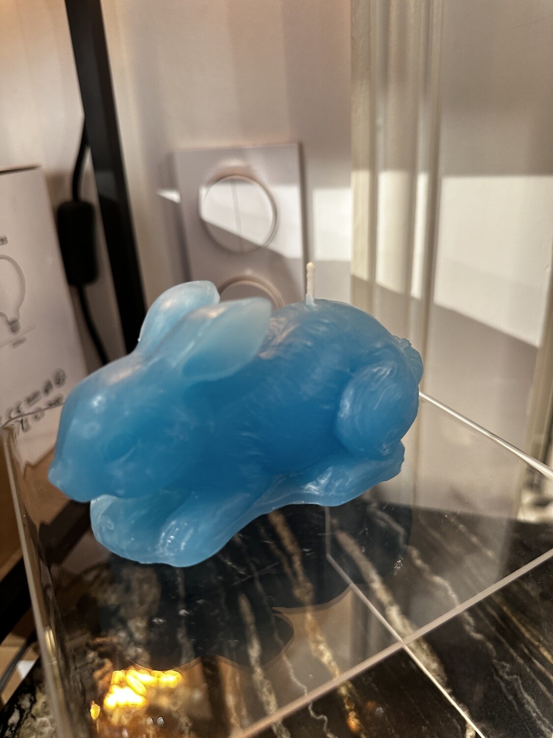 Lapin en cire Turquoise