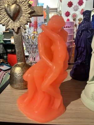 Baiser de Rodin en cire Orange Fluo