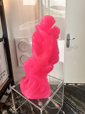 Baiser de Rodin en cire Rose Fluo
