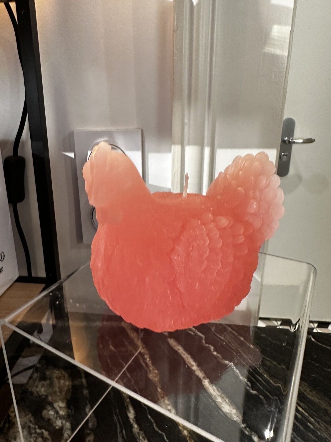Poule en cire Dragée