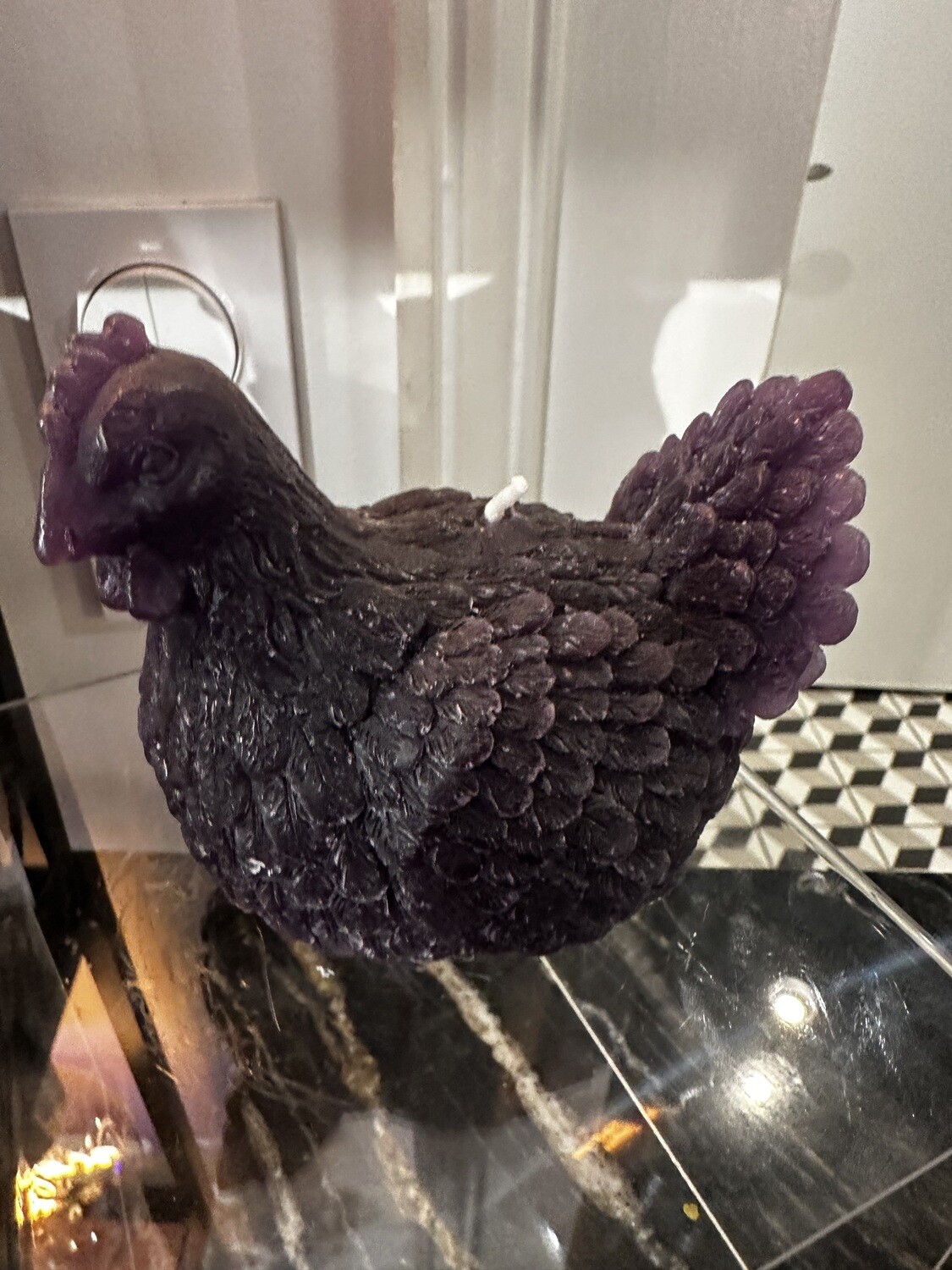 Poule en cire Prune
