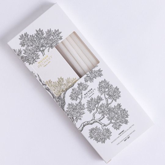 Coffret 10 bougies fines Hortense et allumettes