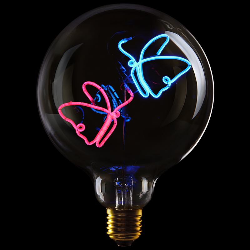 Ampoule Butterflies- Bleu et Rose