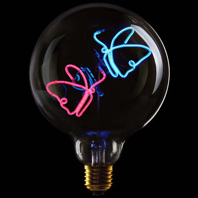 Ampoule Butterflies- Bleu et Rose