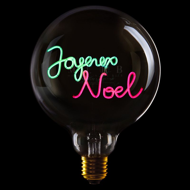 Ampoule Joyeux Noel - Vert et Rose