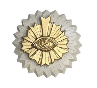 Ex-Voto-Oeil de la Protection-Or et Lin