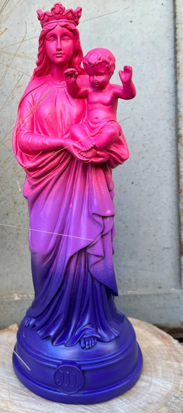 Statuette Bonne Mère Violet Tye &Dye