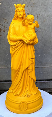 Statuette Bonne Mère Jaune Ambre