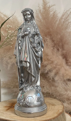 Statuette Marie aux fleurs Argent