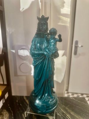 Statuette Bonne Mère Vert Empire