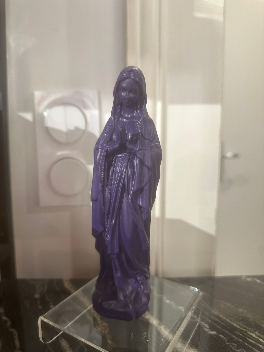 Statuette petite Marie 17cm Violet