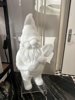 Nain de Jardin en Cire - Blanc