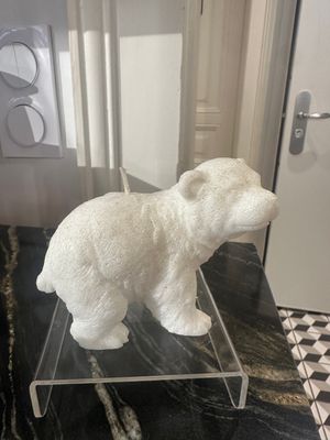 Bougie Petit Ourson blanc à Paillettes