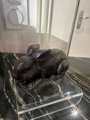 Lapin en cire Noir à Paillettes
