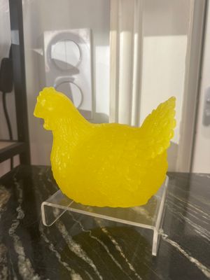 Poule en cire Jaune
